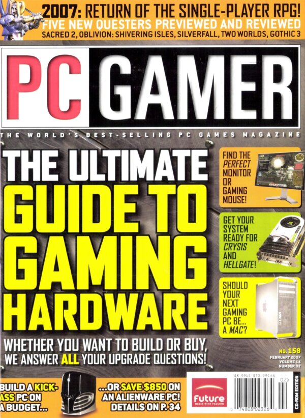 PC Gamer US   Issue 158 (February 2007) cover